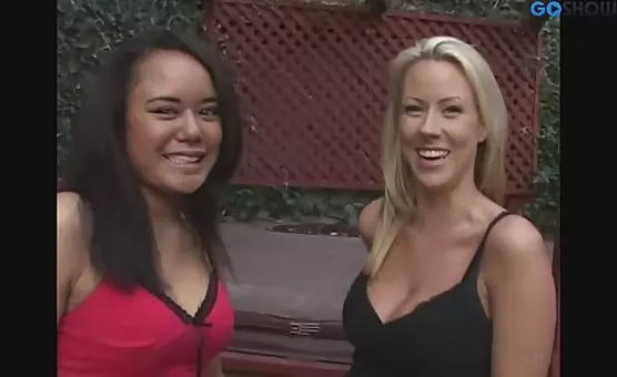 Blonde and Brunette Double Handjob Session